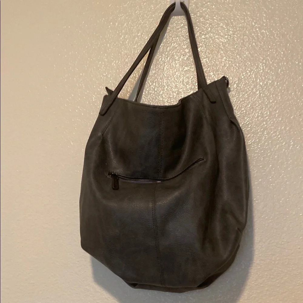 Gussaci Gray Hobo Bag